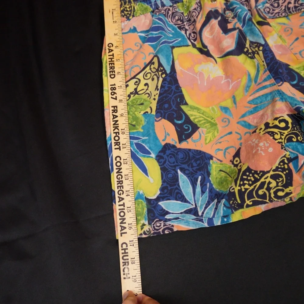 Polo‎ Ralph Lauren Swim Shorts Mens L Multi Color Tropical Floral Cotton/Nylon